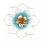 Metal Flower Wall Decor 12-Inch Floral Wall Art for Home Indoor Outdoor